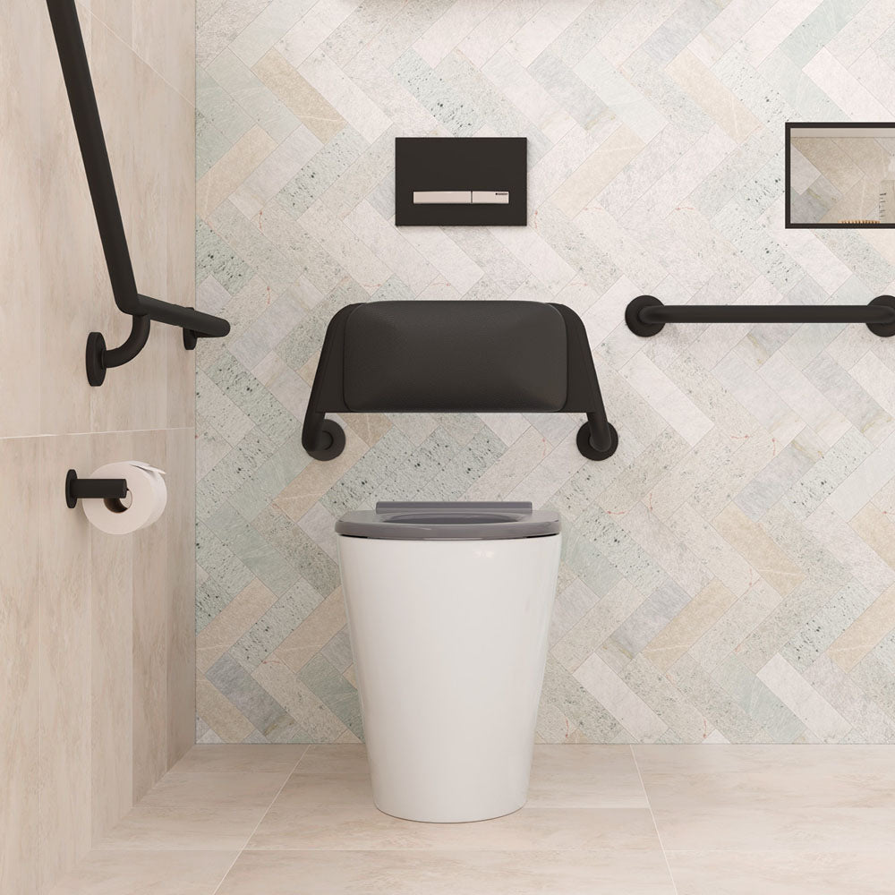 Isabella Care Wall-Faced Toilet Suite (Pan & Seat + R&T In-Wall Cistern + Care Raised White Flush Buttons)