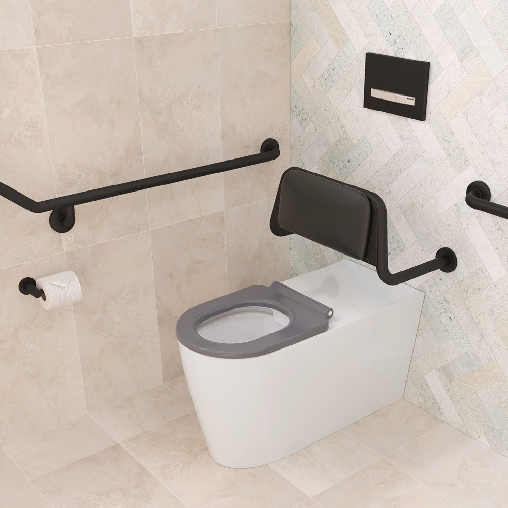 Isabella Care Wall-Faced Toilet Suite (Pan & Seat + R&T In-Wall Cistern + Care Raised White Flush Buttons)