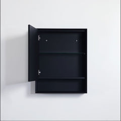 Black Shaving Cabinet with Shelf - NON LED