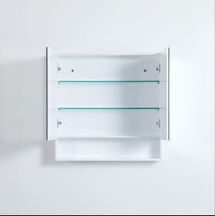 Matte White Shaving Cabinet with Shelf - NON LED