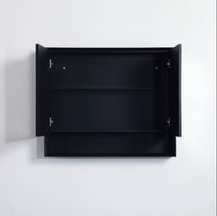 Black Shaving Cabinet with Shelf - NON LED