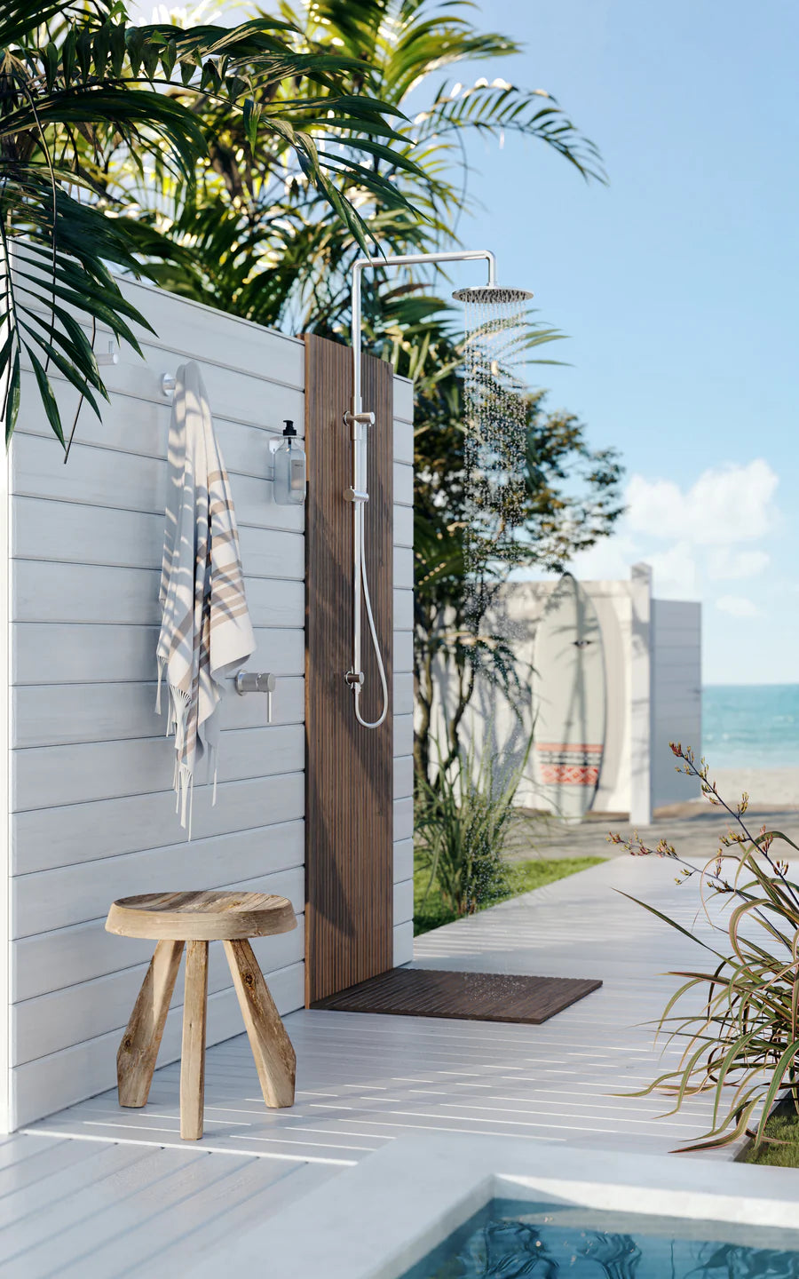 Outdoor Combination Shower Rail SS316