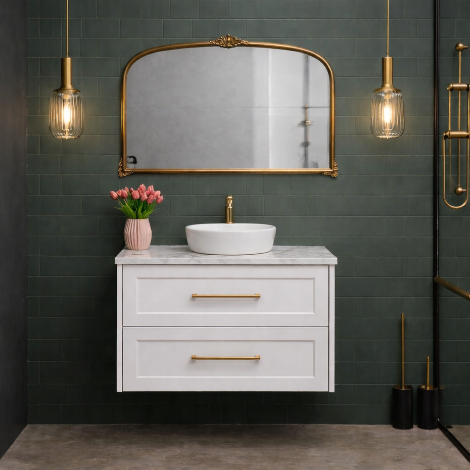 Lily Wall Hung 750mmHampton Shaker Style Bathroom Vanity