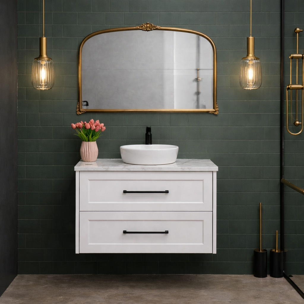 Lily Wall Hung 750mmHampton Shaker Style Bathroom Vanity