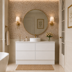 1200mm white freestanding vanity 