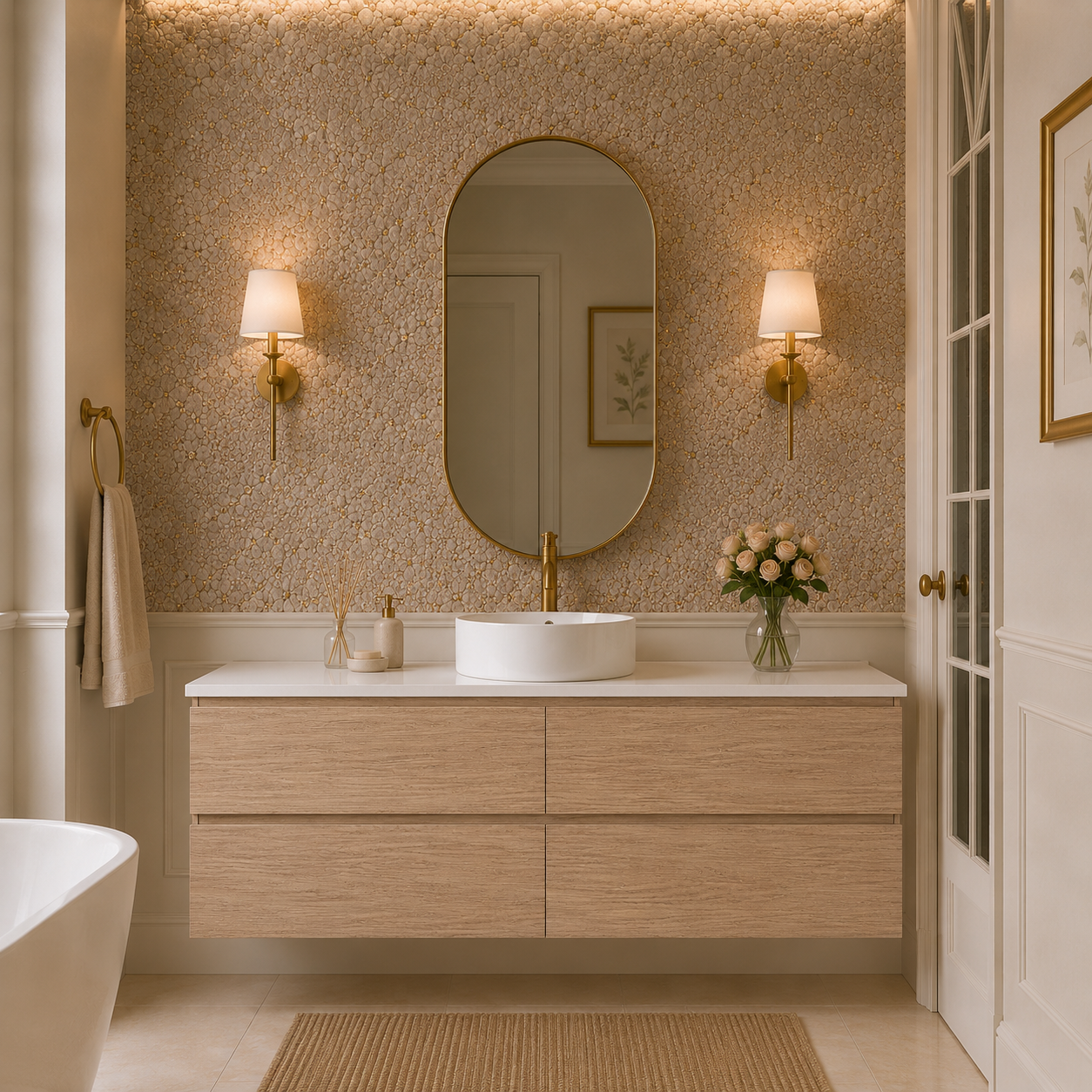 1500mm Single Basin Wall Hung Vanity -Oak