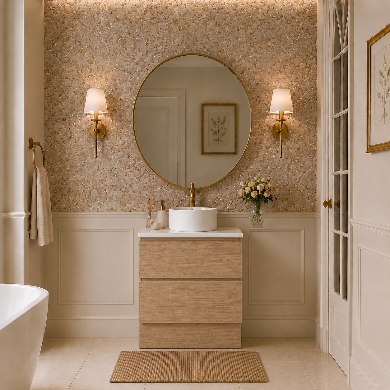600mm oak vanity freestanding