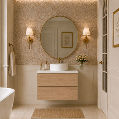 750mm Wall Hung Bathroom Vanity -Oak