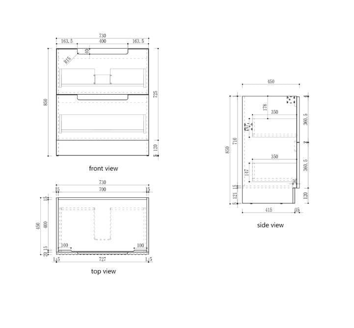 Lovina Floor Standing Vanity - 750mm