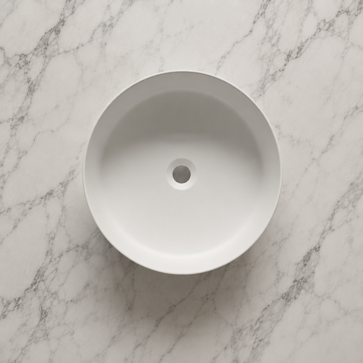 Luna Solid surface round basin