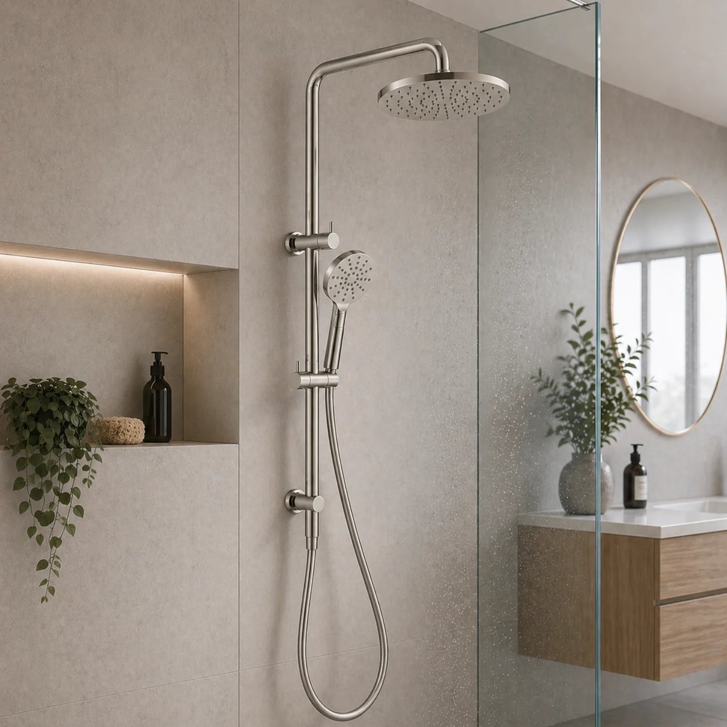 Luna Dual Shower Rail