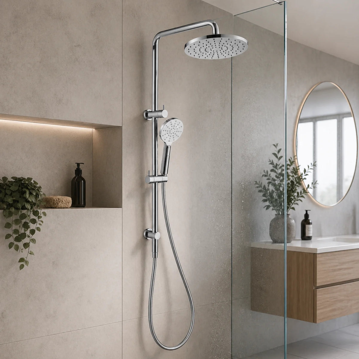 Luna Dual Shower Rail