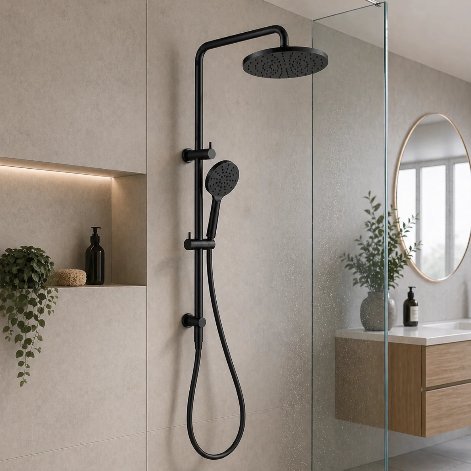 Luna Dual Shower Rail