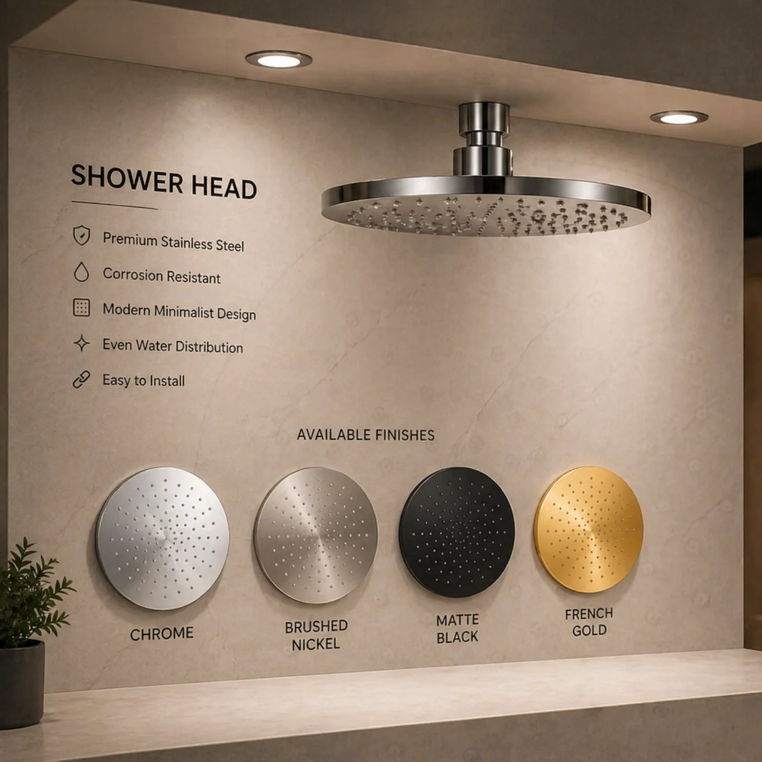 Luna Shower Head - 250mm