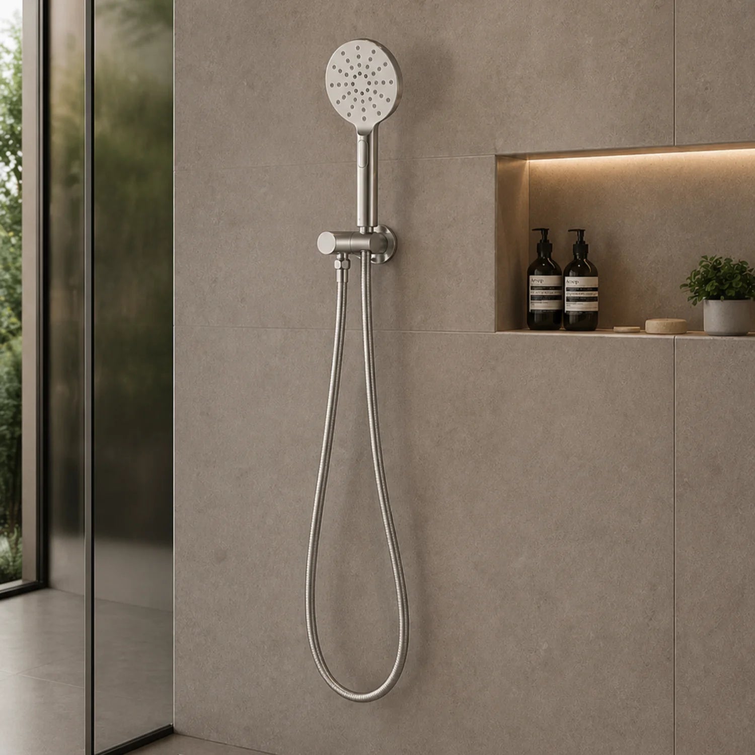 Luna Wide Hand Shower-Brushed Nickel