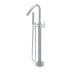 Round Freestanding Bath Spout and Hand Shower
