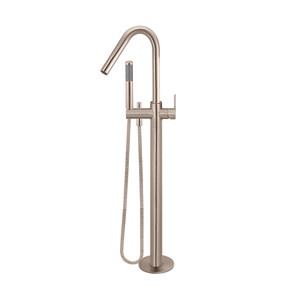 Round Paddle Freestanding Bath Spout and Hand Shower