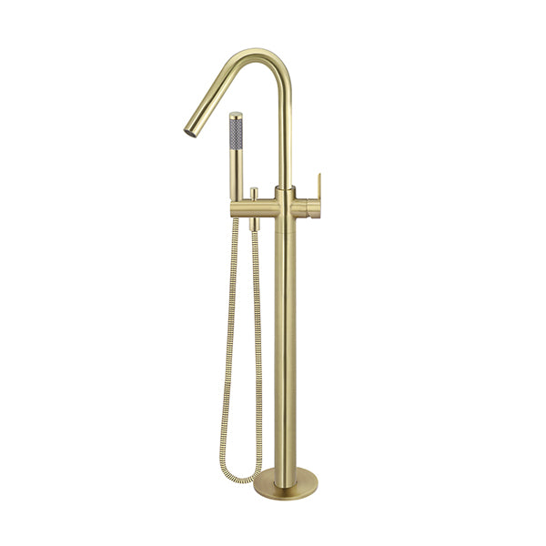 Round Paddle Freestanding Bath Spout and Hand Shower