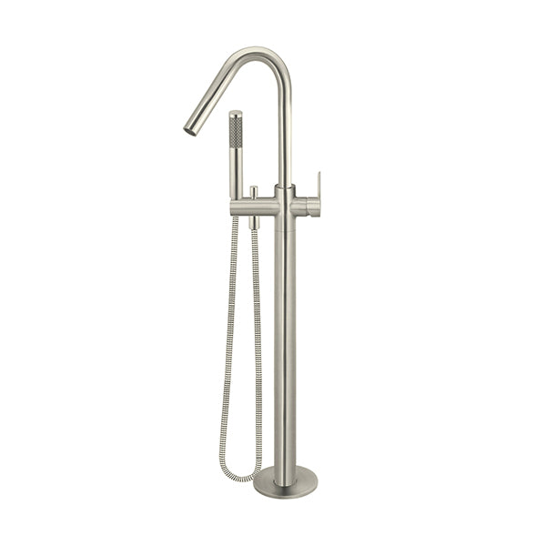 Round Paddle Freestanding Bath Spout and Hand Shower