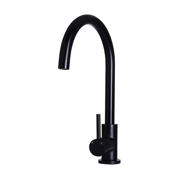 Round Gooseneck Kitchen Mixer Tap