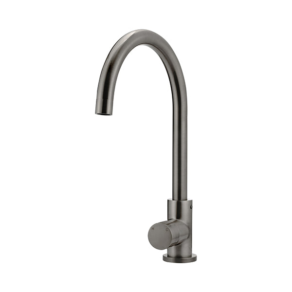 Round Pinless Gooseneck Kitchen Mixer Tap