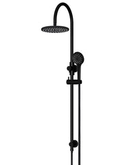 200mm Round Overhead Shower Rail, Three Function Hand Shower