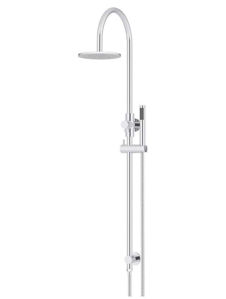 300mm Round Overhead Shower Rail, Three Function Hand Shower
