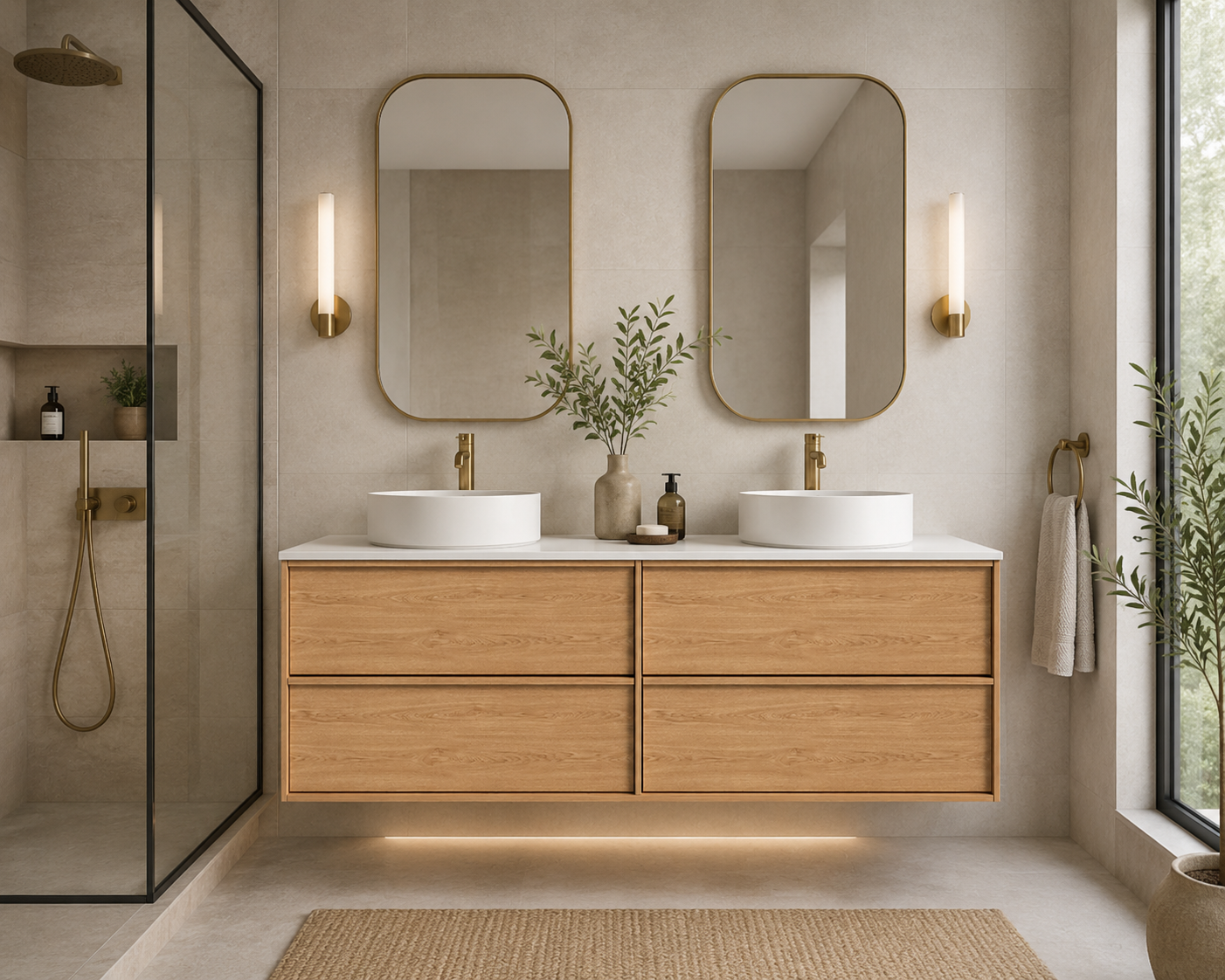Mildura Wall Hung 1500mm Double Vanity