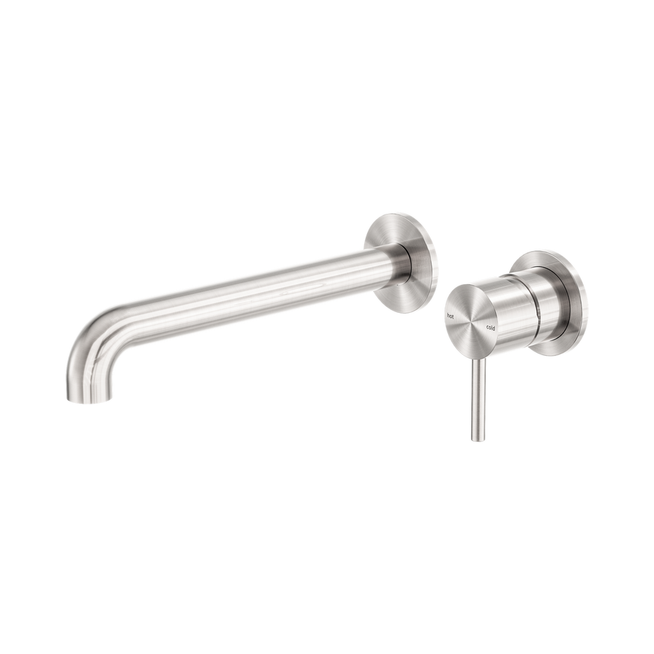 Zen SS316L Wall Basin/Bath Mixer Separate Back Plate 230mm Spout