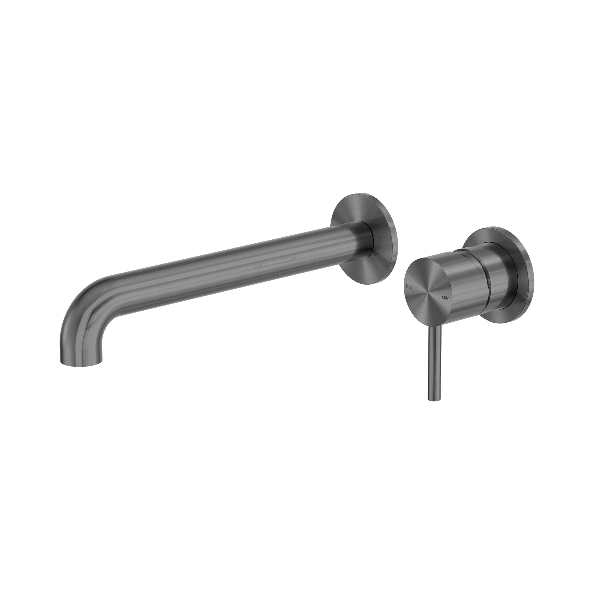 Zen SS316L Wall Basin/Bath Mixer Separate Back Plate 230mm Spout