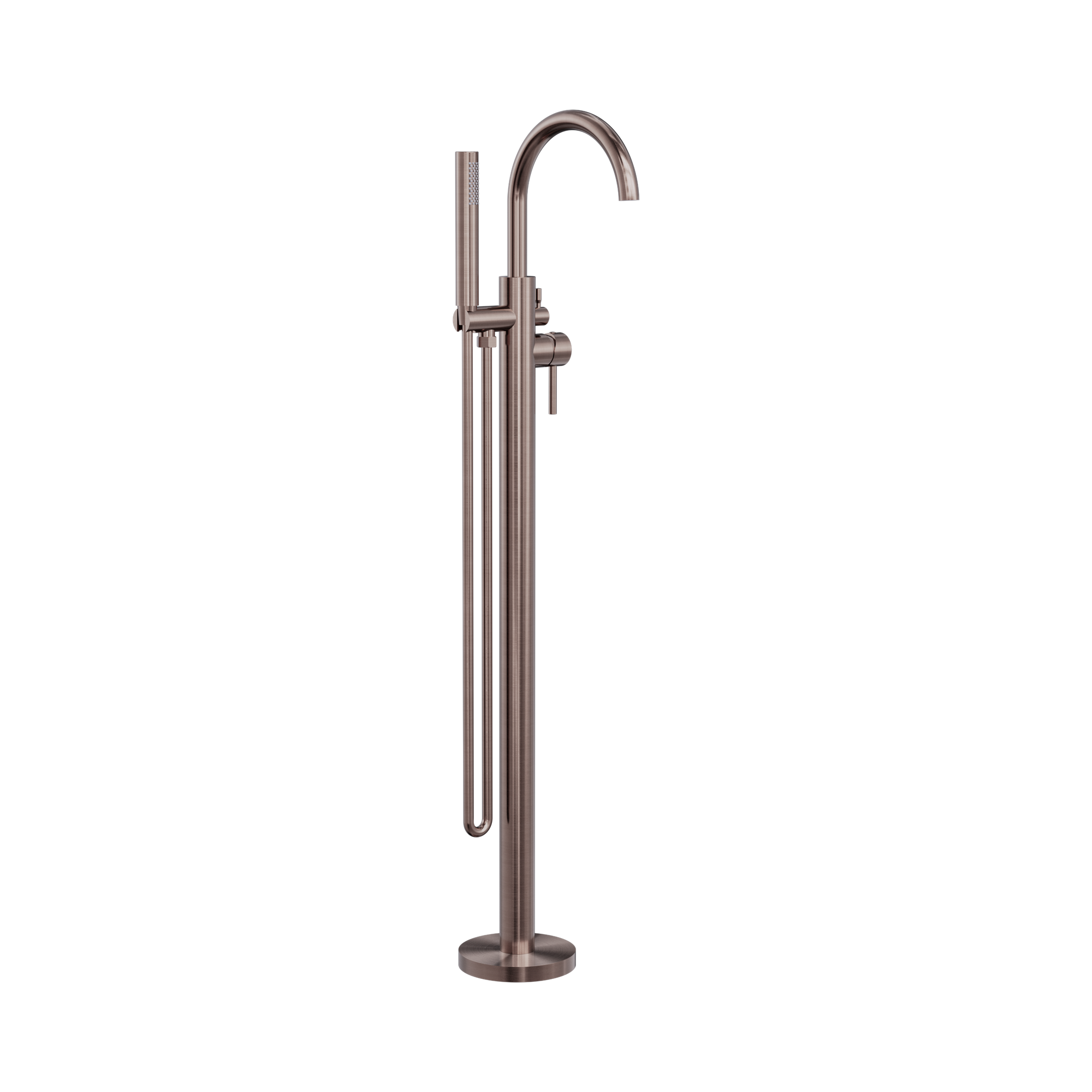 Mecca Round Freestanding Mixer With Hand Shower