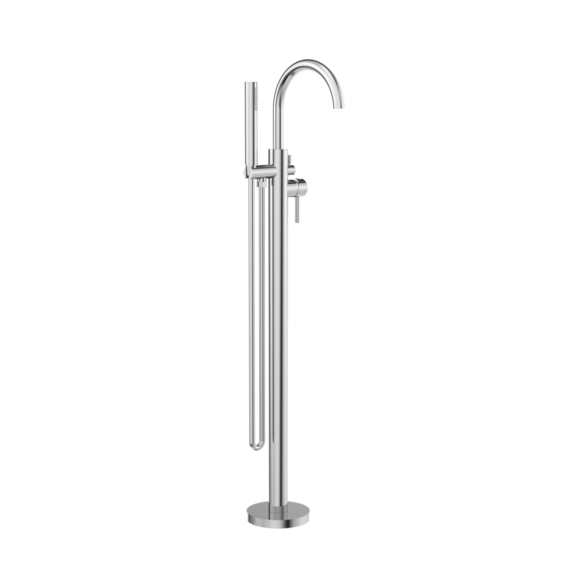 Mecca Round Freestanding Mixer With Hand Shower