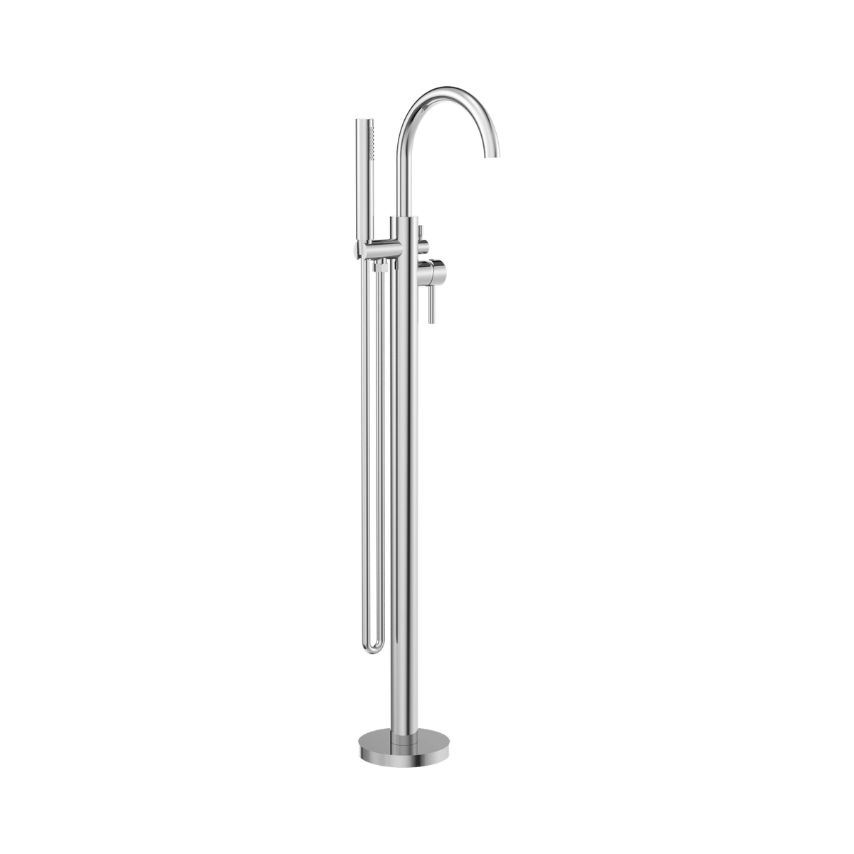 Mecca Round Freestanding Mixer With Hand Shower