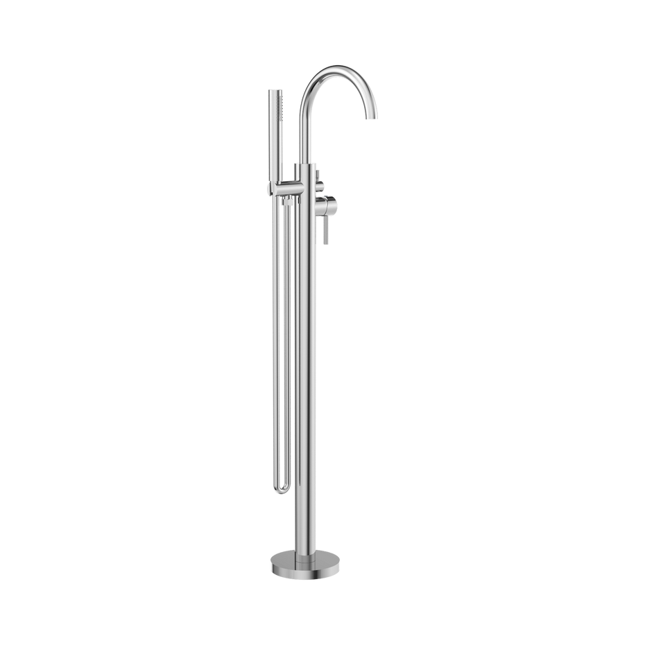 Mecca Round Freestanding Mixer With Hand Shower