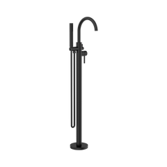 Mecca Round Freestanding Mixer With Hand Shower