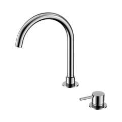 Mecca Hob Basin Mixer Round Swivel Spout