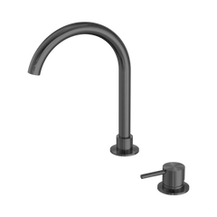Mecca Hob Basin Mixer Round Swivel Spout