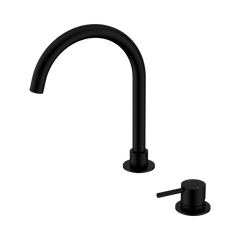 Mecca Hob Basin Mixer Round Swivel Spout