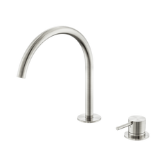 Mecca Hob Bath/Kitchen Mixer Set Arc Spout