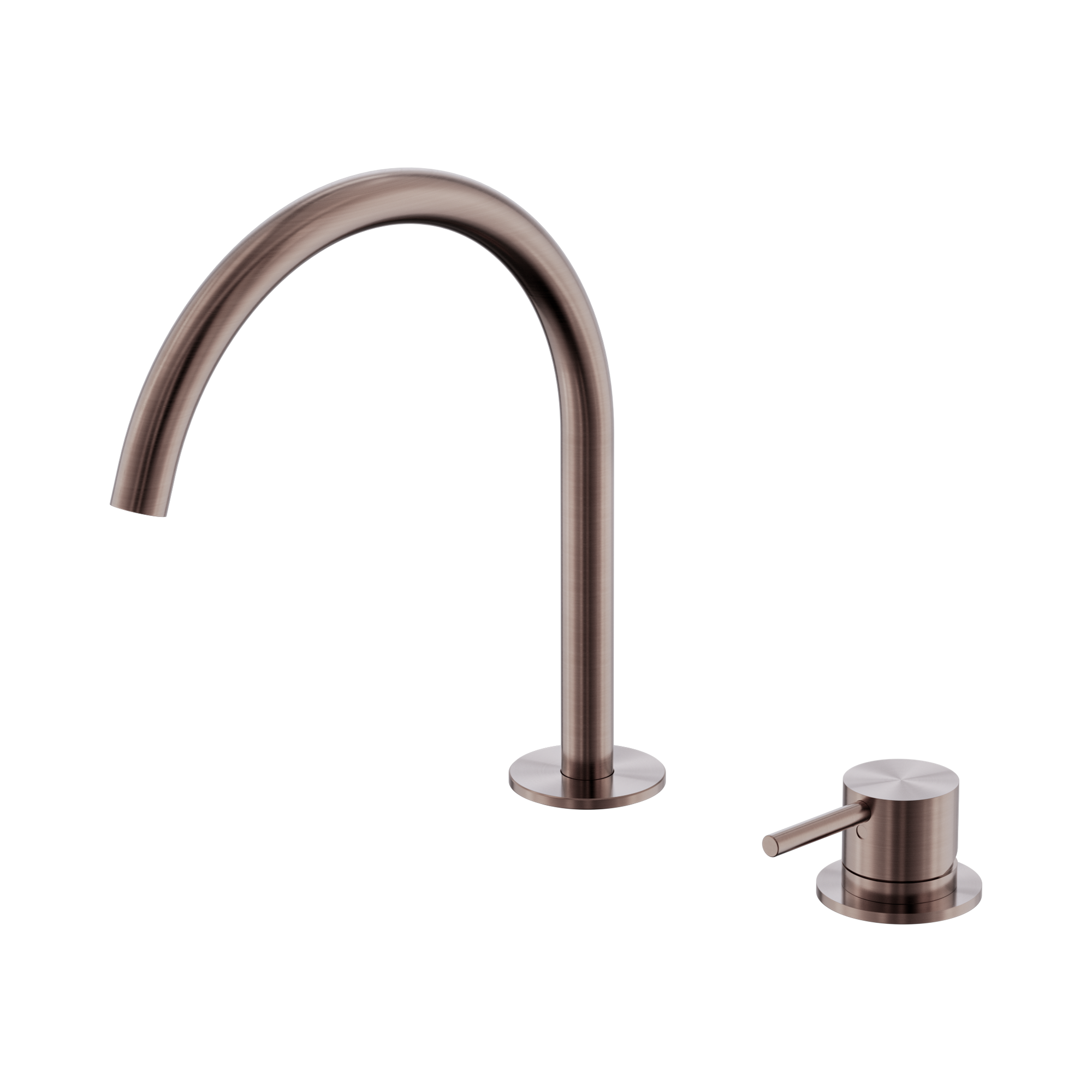 Mecca Hob Bath/Kitchen Mixer Set Arc Spout