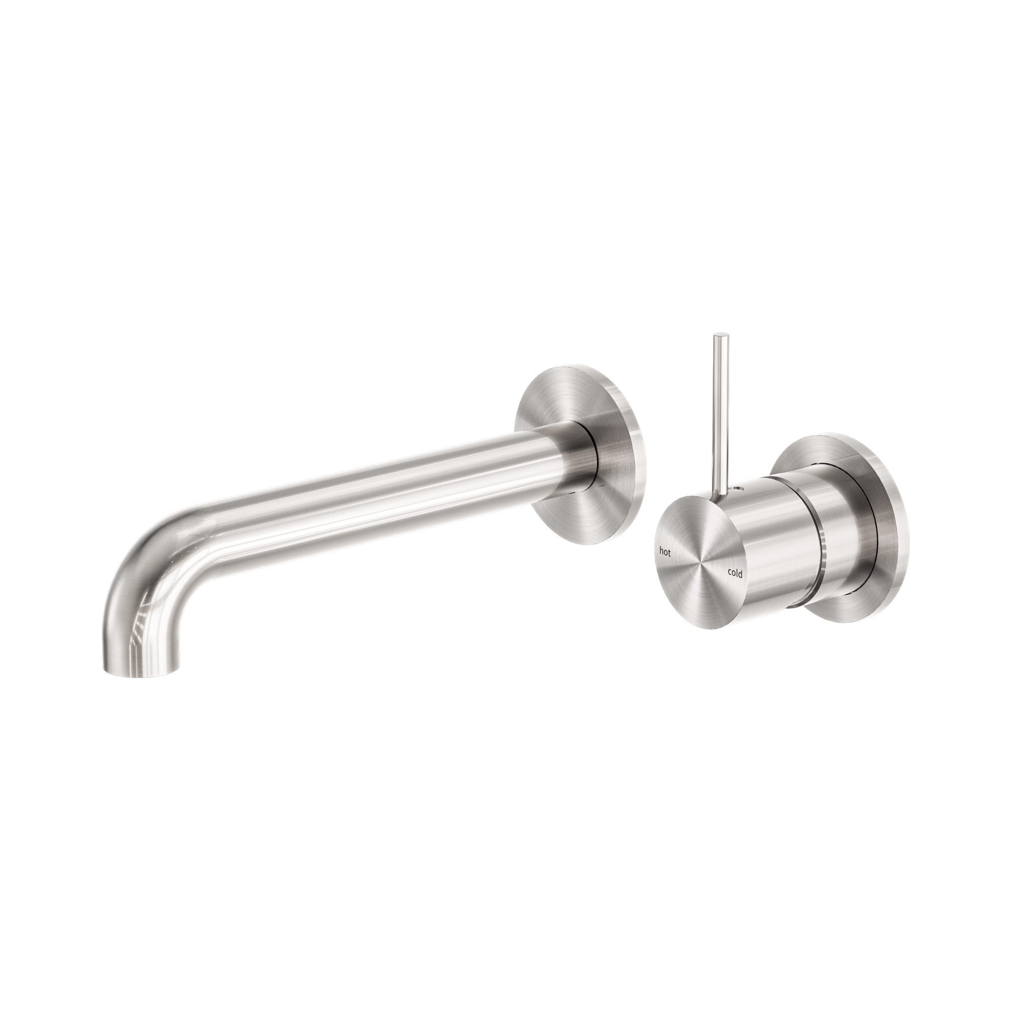 Mecca Wall Basin/Bath Mixer Separate Back Plate Handle Up 120mm