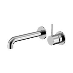 Mecca Wall Basin/Bath Mixer Separate Back Plate Handle Up 120mm