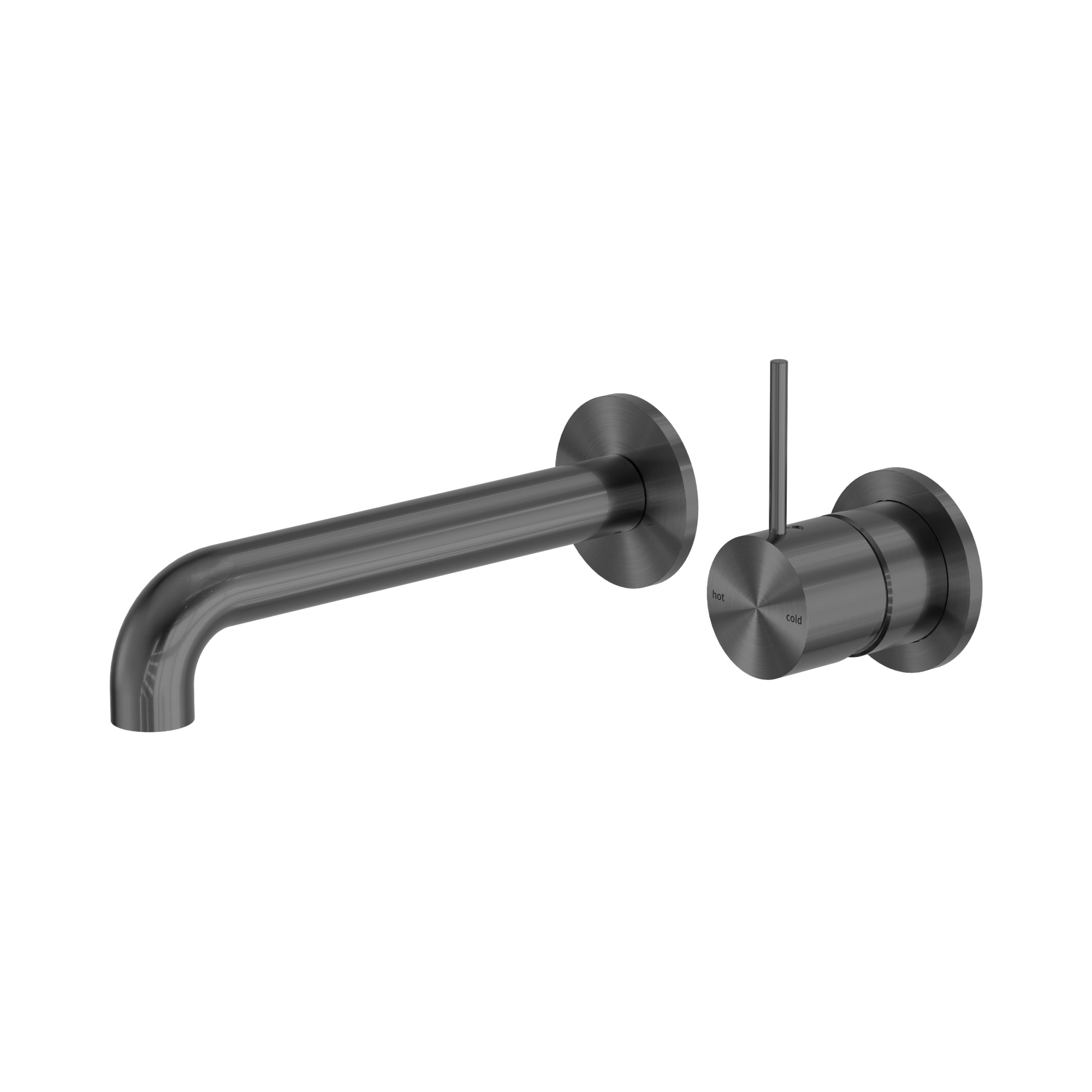 Mecca Wall Basin/Bath Mixer Separate Back Plate Handle Up 120mm