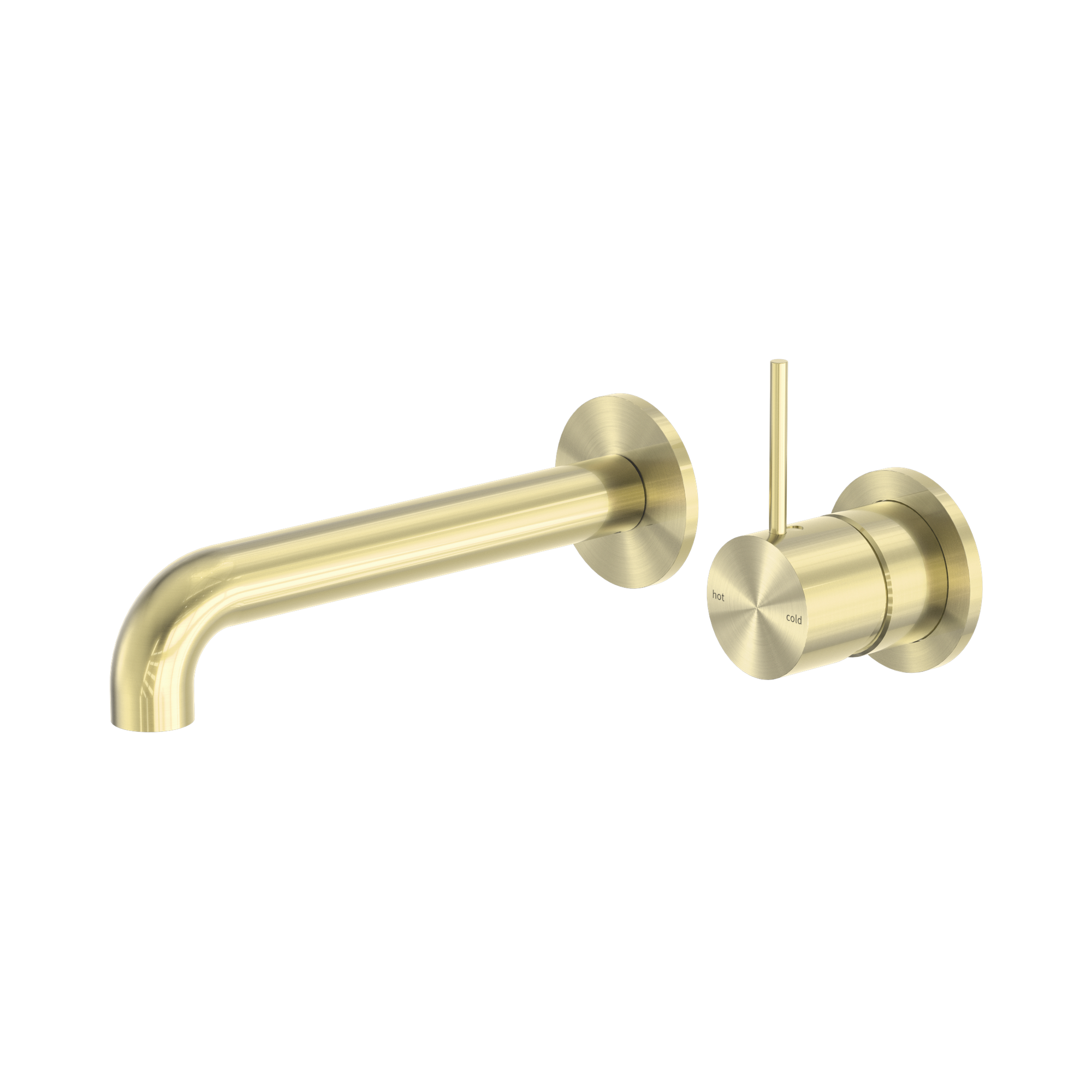 Mecca Wall Basin/Bath Mixer Separate Back Plate Handle Up 160mm