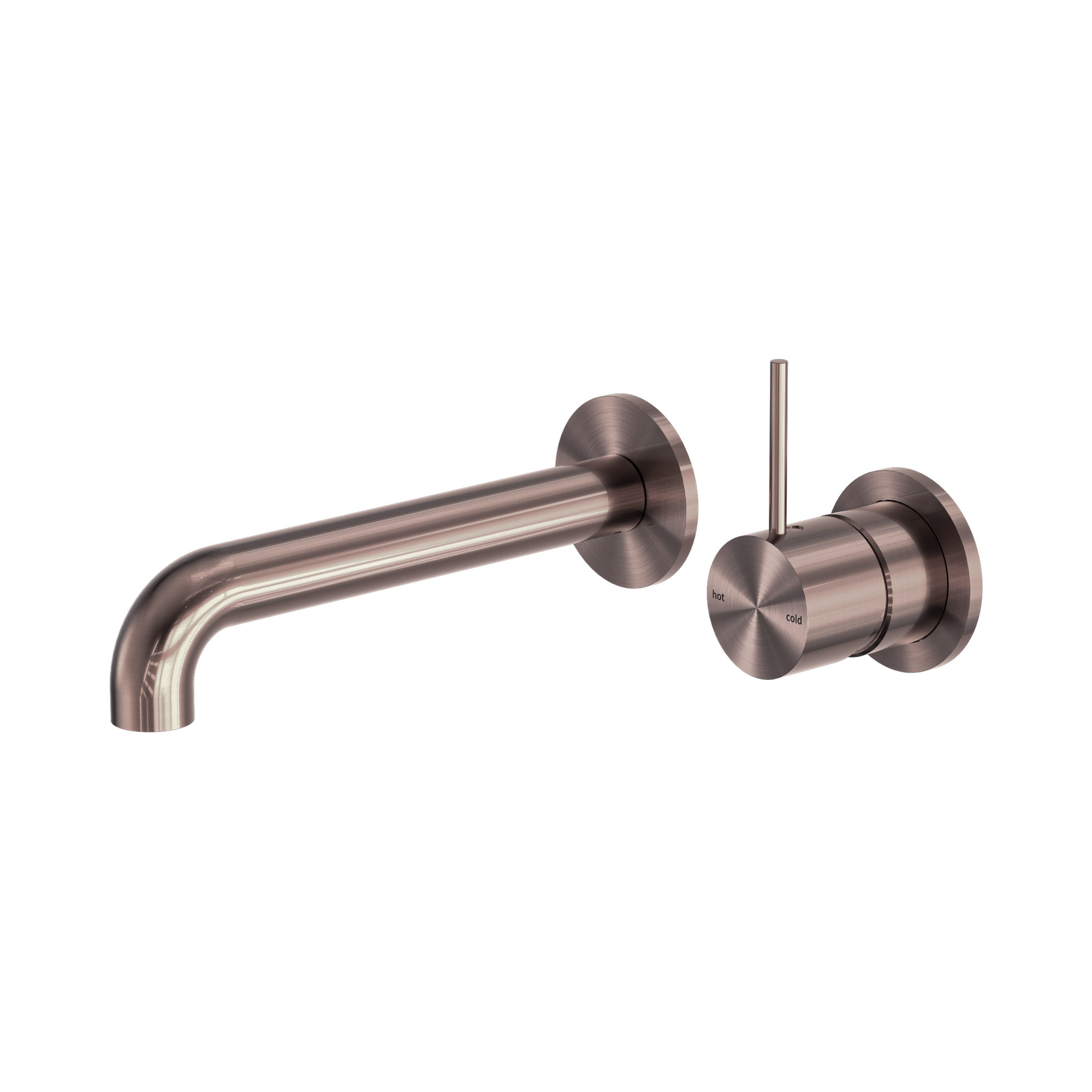 Mecca Wall Basin/Bath Mixer Separate Back Plate Handle Up 160mm