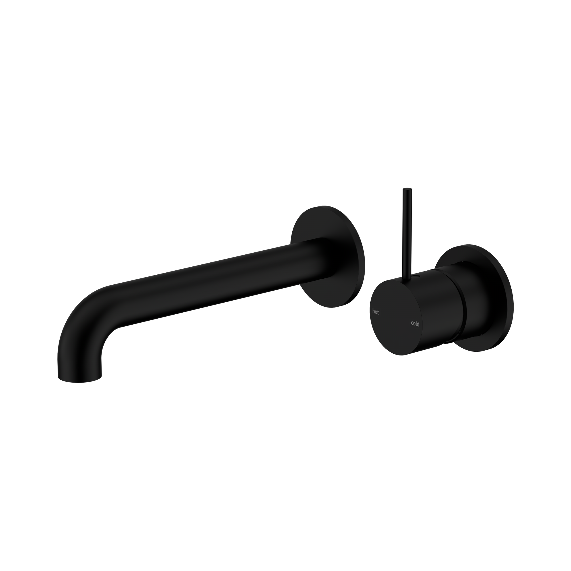 Mecca Wall Basin/Bath Mixer Separate Back Plate Handle Up 160mm