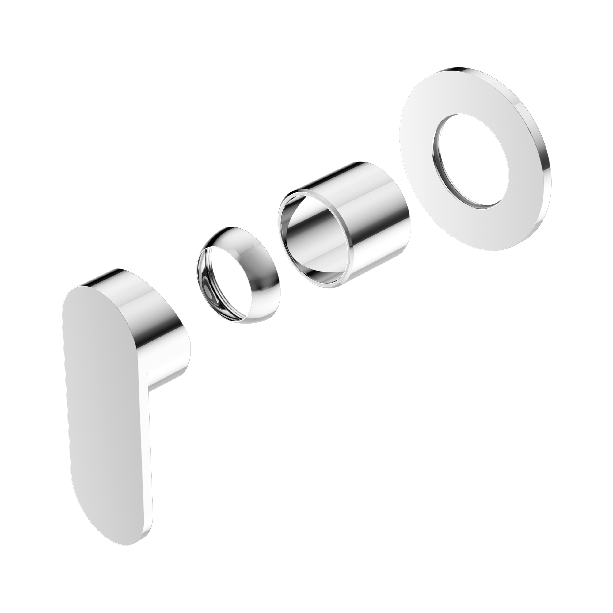 Ecco Shower Mixer 80mm Round Plate Trim Kits Only