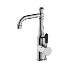 York Basin Mixer With Black Porcelain Lever