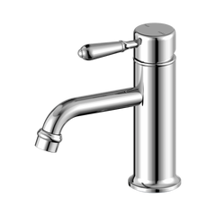 York Straight Basin Mixer With Metal Lever