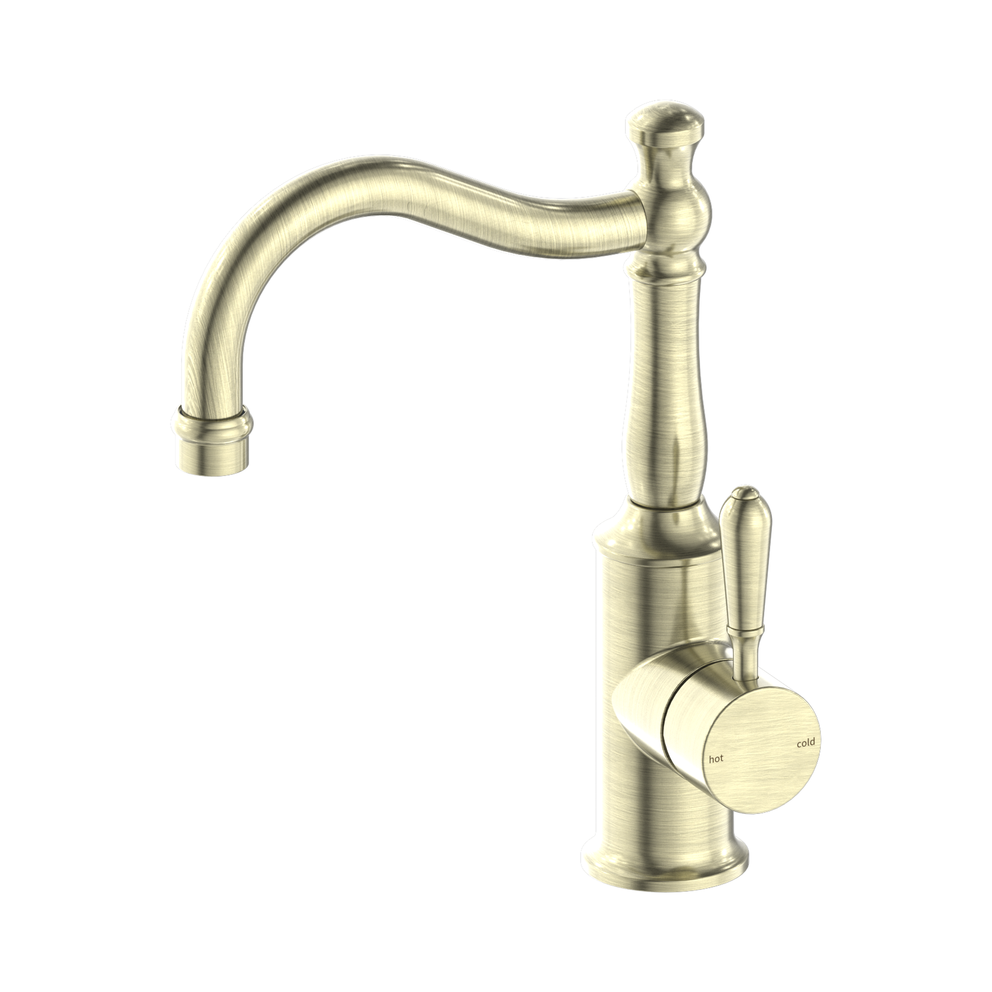 York Basin Mixer Hook Spout With Metal Lever